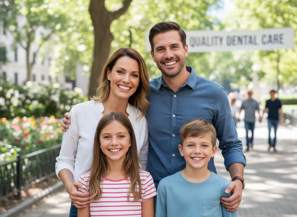 Happy family enjoying the benefits of Accessible and Affordable Family Dentistry near Ashburn, VA in Sterling, VA