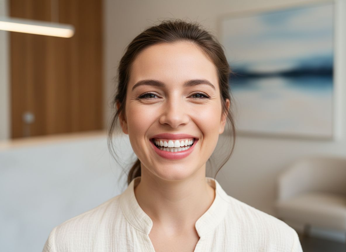 Woman displaying a bright smile after Zoom Teeth Whitening near Front Royal VA